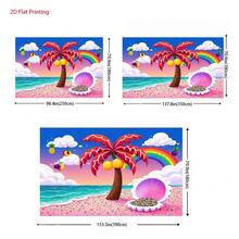 2D Flat Banner, 1pc - Candy Beach Adventure, - Banner Backdrop, Suitable For Decoration, Events, Photography Scenes - View 4