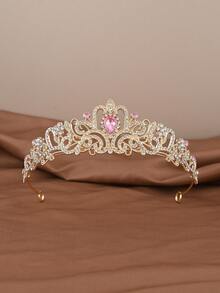 1pc Bridal Crown Wedding Tiara Headband, Bride Party Costume Accessory For Christmas, Halloween, Birthday - Silver - View 11