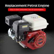 4-Stroke Gasoline Engine 6.5 HP With Pull Starter, 168F OHV Replacement Engine For Equipment - B - View 2