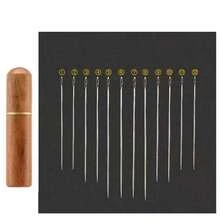 EDCUEBE7 12pcs No-Threading Hand Sewing Needles, No-Piercing Sewing Needles, 3 Sizes, With Wooden Needle Box. Suitable For Beginners. Convenient And Portable Sewing Tools - 12pcs+Box - View 7
