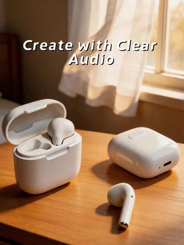 Wireless Earbuds, Long Battery Life, Comfortable For Long Wear, Built-In Microphone, Bluetooth Music Earphones