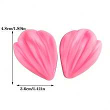 2PCS, Petal Flower Silicone Mold | Embossed Mold | Polymer Clay Mold | Jewelry Making | Clay Tools - Pink - View 3