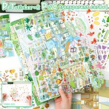 Extra Large DIY Scene Stickers, 34*25cm/13.3*10inch Adult Landscape Stickers, House Stickers, Scrapbook Stickers, 3D Miniature House Scene Stickers, DIY Scrapbook Stickers, Landscape Stickers, Scenery Stickers, Manual Stickers, Reusable, Multiple Sizes Available - A - View 2