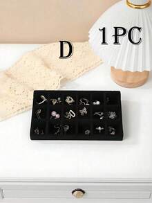 4pcs/1pc Jewelry Tray Jewelry Storage Tray Jewelry Display Tray Stackable Drawer Jewelry Storage Box Multi-Functional Jewelry And Accessories Display And Storage Box Velvet Jewelry Tray Grid Jewelry Tray Jewelry Box, Jewelry Organizer Jewelry Storage Box Drawer Storage Box Suitable For Earrings, Necklaces, Bracelets, Rings, Multiple Sizes Jewelry Organizer - Black - View 14