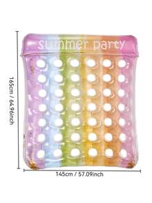 2 Pcs Inflatable Floating Raft, Sequin Starry Sky Adult Floating Lounge, Portable Floating Swimming Bed, Includes Inflatable Equipment (Random Color And Model) - Inflatable Flotation Device - View 9