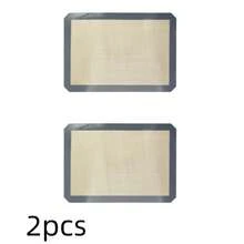 1 Or 2 Silicone Baking Mats, Reusable, Non-Stick, Heat-Resistant Baking Mats, Suitable For Oven, Can Be Used For Baking Cookies, Pastries, Bread, Buns, Fondant, Etc. Size 30*20*0.4 - View 10