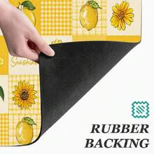 1件裝寵物向日葵印花排水墊/吸水墊/乾燥墊 咖啡機餐具乾燥墊－吸水聚酯纖維桌面保護墊，附橡膠防滑背底，適用廚房檯面裝飾、居家吧檯與餐桌餐墊 - 彩色 - 查看 8
