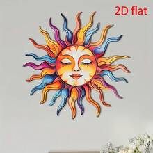 1 Stück bunte Acryl Wanddekoration, dekoratives Schild im Boho-Stil für den Garten, 2D flache Outdoor-Wanddekoration, geeignet für Zuhause, Innenbereich, Schlafzimmer, Außenbereich, Wohnzimmer, Garten, Bürodekoration, ganzjähriges Themen-Dekor, perfektes Einweihungsgeschenk - Mehrere Stile - Übersicht 3