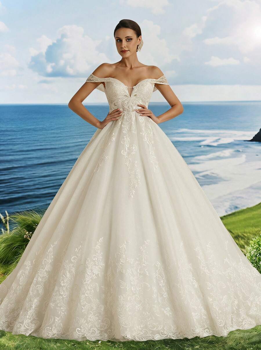 Elasola Wedding Dresses Sulaman Zip Plain