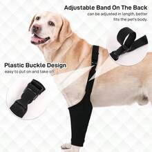 Medium To Large Dog Post-Surgery Recovery Protective Suit, Gray XL, With Elastic Band Front Leg Sleeves, Soft Elbow Support, Elizabeth Collar Alternative, Prevents Licking Leg Wounds, Enhanced Support, Suitable For Injuries And Hip Dysplasia - Multicolor - View 5