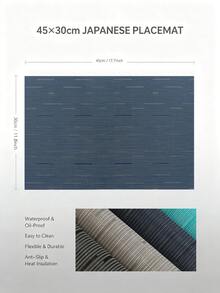 4/120pcs Rectangular PVC Woven Placemats, Washable Odorless Table Mats, Soft Easy To Store Western Style Dining Mats, Non-Slip Heat-Resistant Table Decor Mats, Suitable For Restaurants, Cafes, Homestays, Fit For Holidays, Parties, Gatherings, Birthdays, Weddings, Dinner Parties And More Occasions. - Multicolor - View 3