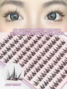 100 Pcs Self-Adhesive, Reusable, Glue-Free, Natural Looking, Suitable For Beginners False Eyelash Clusters, Individual False Eyelashes, False Eyelashes - C - View 7
