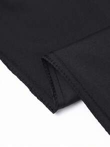 Men's Plus Size XL-6XL Ice Silk Straight Leg Casual Pants, Elastic Waist Drawstring Design, Lightweight Wrinkle-Resistant Travel & Commute Long Pants - Black - View 10