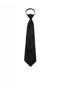 JK Uniform Black Tie Unisex Solid Color No-Knot Suit Shirt Accessory College Style No-Knot Tie - Multicolor - View 6