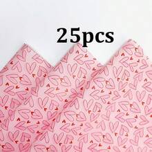 10/20/25/50 Hojas de Papel de Seda con Patrón de Corazón Rosa, Adecuado para Manualidades DIY, Regalos de Fiesta, Envoltura de Ramos, Empaque de Ropa y Decoración de Regalos de Cumpleaños - Estilo 1 - Ver 6