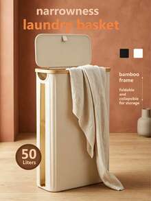 OrdoVault 25/50/100L Laundry Basket, Dirty Clothes Basket, Storage Basket, Bamboo Frame, 100L With Separate Reusable Mesh Inner Bag, Foldable Storage, Perfect Helper For Home And Bathroom Storage, Able To Store Toilet Paper, Clothes, Blankets And Other Items, Ideal Holiday Gift - View 17