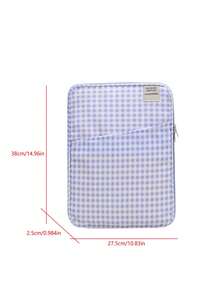 Funda de portátil de lujo minimalista de unicolor, bolsa de almacenamiento para portátil y tableta de varios tamaños, bolsa para computadora - Azul - Ver 9
