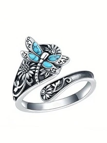 1pc Vintage Ring, Suitable For Women, Suitable For Wedding, Engagement, Anniversary Party, Valentine's Day Gift - 1# - View 2