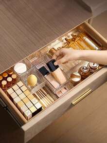 1 Set (7pcs/5pcs/4pcs/1pc) Acrylic PET Material Cosmetic Storage Box Set, Multiple Sizes Available, Suitable For Vanity And Wardrobe, Perfect For Storing Cosmetics And Skincare Products - Multicolor - View 6