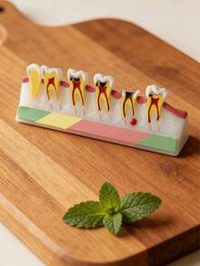 Dental Caries Model Teeth Anatomy Disease Progression Display Set - Severe Decay, Residual Roots & Successor Teeth Visual Aid Tool, Suitable For Oral Health Education, Dentist Clinic Decor & Student Learning - Multicolor - View 6