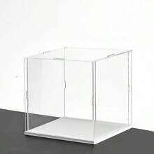 1pc Elegant Transparent Acrylic Display Box With Door - Dust-Proof Multi-Functional Storage Solution, Suitable For Collectibles, Shoes, Bags And Cosmetics | Perfect Choice For Home And Office Decor - Open Door White - View 7