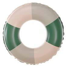 1pc Inflatable Green Striped Pvc Floating Swimming Ring For Pool, Beach - Green - View 12