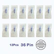 12pcs Derma Pen A6/A1 Beauty Device Replacement Cartridges, 0.25mm Needle Length, Slot-In Replacement Parts, No Electricity Or Battery Required - Blue - View 7