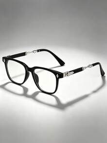 1 Pair Of Fashionable Retro Luxury High-End Unisex Glasses, TR Material, Translucent, Suitable For Indoor TV Watching, Gaming, Computer Use - Multicolor - View 6