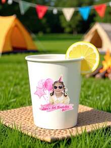 UNICCUT 24/48pcs Customized Portrait Photo Name Birthday Party Outline Stickers Personalized Face Gift Card Seal Stickers Dance Party Event Water Cup Adhesive Stickers - Multicolor - View 4
