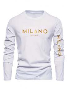 SU ER 3pcs/Pack Men's Printed Long Sleeve T-Shirts - Multicolor - View 4