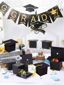 50/15PCS/1PC Graduation Cap Candy Box Graduation Party Supplies 2025 Decoration Graduation Gift Candy Box For Graduation Party Gifts - Candy Box - View 2