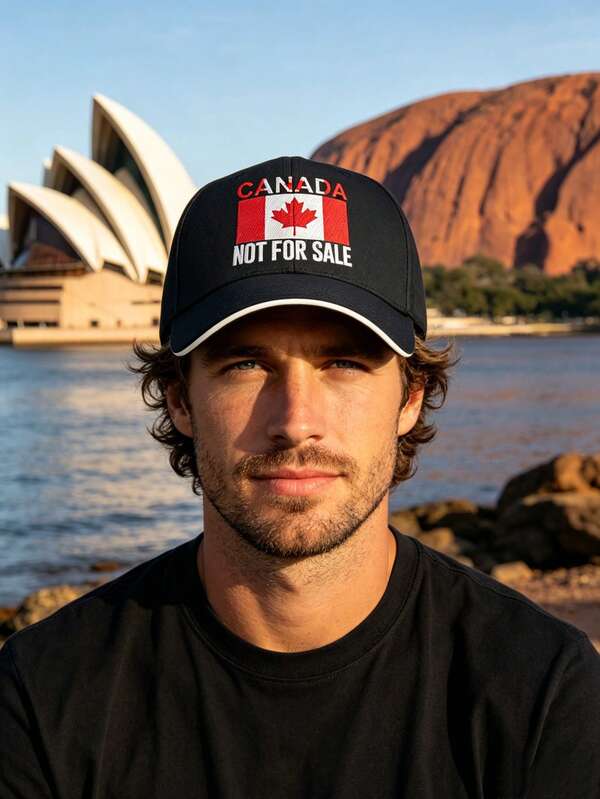 Gorra de béisbol para hombre con estampado de sándwich CANADA, estilo europeo & americano, corona rígida, visera curva, sombrero para el sol de exterior
