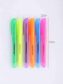 6pcs Cute Syringe Mechanical Colorful Ballpoint Pens, Needle Shaped, Office School Marker Writing Tools - Multicolor - View 6