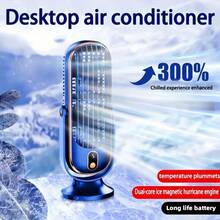 Ventilador de Mesa Rotativo 720°, Ventilador de Mesa Silencioso com 5 Velocidades, Ventilador de Mesa Pessoal Recarregável por USB, Ventilador de Ar-Condicionado, Adequado para Casa, Escritório, Ventilação de Cozinha, 5 Cores Disponíveis - Multicolorido - Visão 3