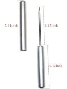 Aluminum Alloy Ice Picks, Ice Crusher Ice Chisel Removal Pick Ice Tool With Aluminum Safety Alloy Cover For Restaurant Bar Bartender Home Kitchen (Silver) - View 2