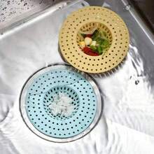 2Pcs Multicolor Silicone Sink Drain Filters, Bathroom Hair Catchers & Kitchen Food Waste Stoppers, Durable Round Drain Covers For Sink Accessories - Multiple Styles - View 3