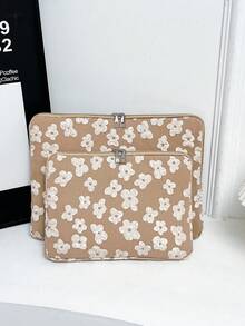 Jacquard Minimalist Luxury Multi-Size Laptop Tablet Storage Bag Computer Case - Khaki - View 5