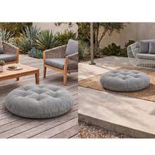 Ultra-Comfortable Round Seating Cushion - 40x40 Cm Fluffy Style - Light Grey - View 3