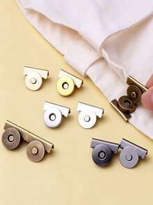 5 Pairs Magnetic Snap Fasteners, Invisible Seamless Metal Hidden Buttons For Bags, Purses, Wallets, Durable Decorative DIY Handmade Accessories - Multicolor - View 7