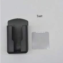 2/4pcs Magnetic Remote Control Holder, Wall Mounted, Drill-Free Self-Adhesive Storage, Suitable For TV And Air Conditioner Remotes, Easy Installation, Black, Oval Design, Firm Adhesion, Home Remote Control Storage Bracket 1/2/3/4/5/6pcs - Multicolor - View 14