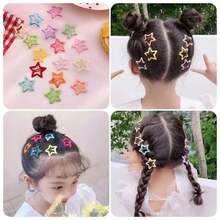 Kit 10 Presilhas Estrela Infantil, Grampos para Meninas Y2k Coloridas, Acessório de Cabelo Tic Tac - Multicolorido - Visão 2