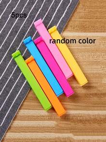5/10/20pcs Portable New Kitchen Food Snack Sealing Clips Plastic Tools Kitchen Accessories Wholesale, Random Color - Multicolor - View 11