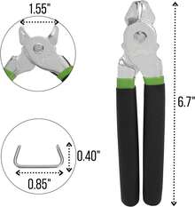 Hog Ring Pliers Kit - 110 Pack 3/4" Galvanized Rings & Pliers For Fencing & Automotive Upholstery - 375 Pcs, 1/2", 3/4", 3/8" - View 8