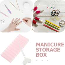 Nail Art Transfer Foil Storage Box With Random Color Roll Rods - 10 Slot Storage Box, Compact And Portable, Suitable For Nail Salons, Home DIY And Women's Gifts - Multicolor - View 4