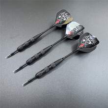 Easytoday 3pcs Black Dart Needles With Black Pattern Design, New Style Dart Wings For Training, Games And Entertainment - Black - View 7