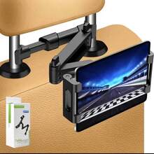 Giá đỡ máy tính bảng xoay 360° gắn tựa đầu ô tô, giá đỡ điện thoại cho ghế sau, giá đỡ máy tính bảng ghế sau ô tô, giá đỡ điện thoại lý tưởng cho hành khách phía sau, hoàn hảo cho du lịch và những chuyến đi đường dài - A - Xem 3