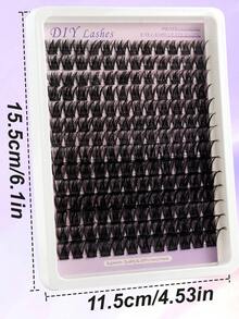 168PCS Natural Lash Clusters C Curl MIX10-16mm DIY Clusters Individual False Eyelashes Wispy Soft Natural Lashes Newbie's Easy To Wear Reusable For Daily Makeup - C - 查看 6
