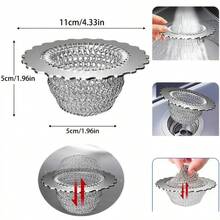 Anti-Rust Kitchen Sink Drain Strainer, Innovative Reversible Chain Filter, Clog-Free Design, Efficiently Traps Food Debris In Kitchen Sink Drain - Filter - View 3