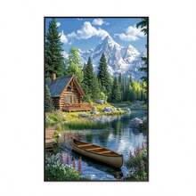 1pc 5D Diamond Painting Kit, Landscape Pattern, Diamond Mosaic Gift. Exquisite And Stress-Relieving Adult And Beginner Handmade Diamond Sticker Art. Includes Round Full Drill Number Art Kit DIY. Ideal Choice As New Year Gift, Perfect For Home Decor And Room Wall Decoration. Frame Not Included - No Frame - View 9