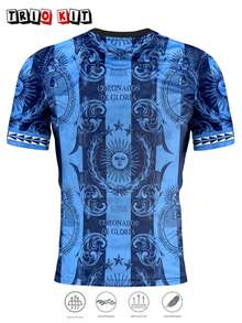 Argentina Men's & Youth Football Jersey, South American Round Neck Design Comfortable Top, Suitable For Match, Daily Wear, Gift Sports Fall - Blue - View 4